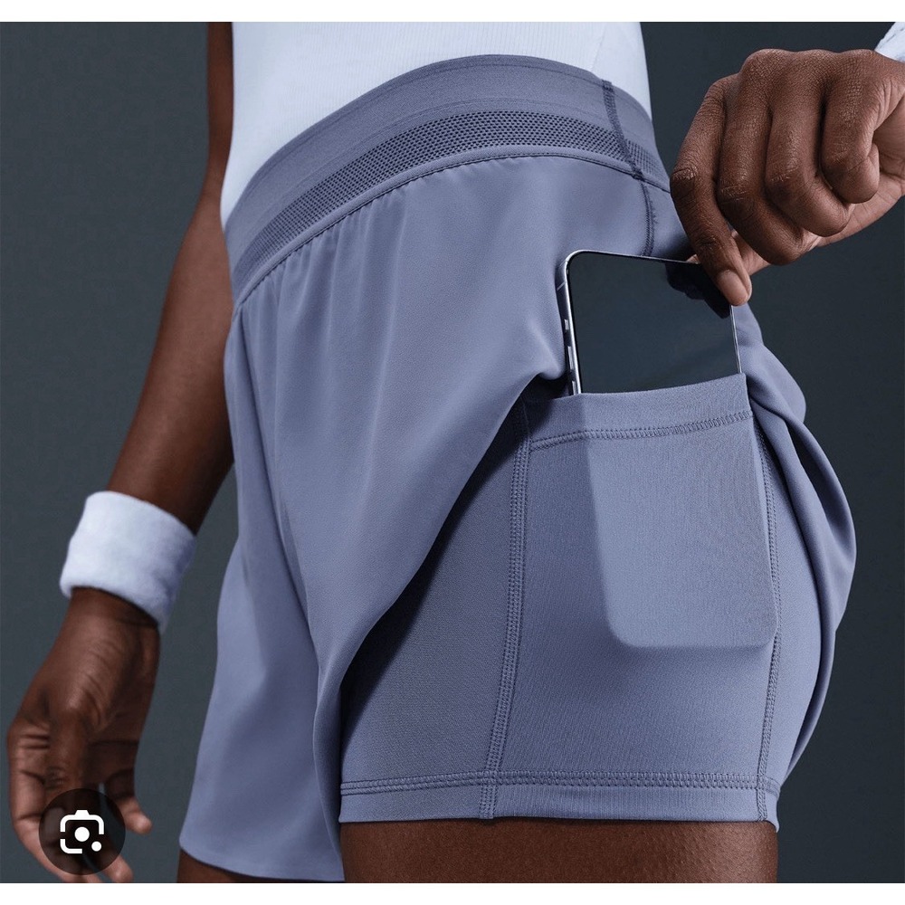 Nike Court Ace Advantage Women's Dri-FIT Tennis Shorts Indigo FZ6723-499 - Picture 3 of 12